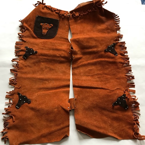 Vintage Other - Vintage boys suede fringe chaps